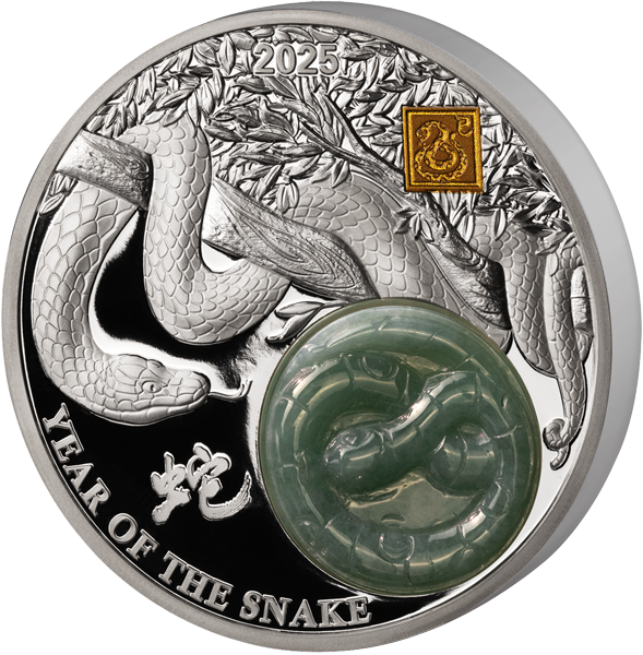 25 Francs Burundi Lunar Year - Jahr der Schlange mit Jade 2025