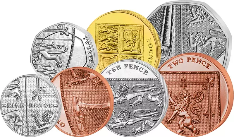 1 Pence - 1 Pound  Großbritannien Kursmünzen 2008 - 2012