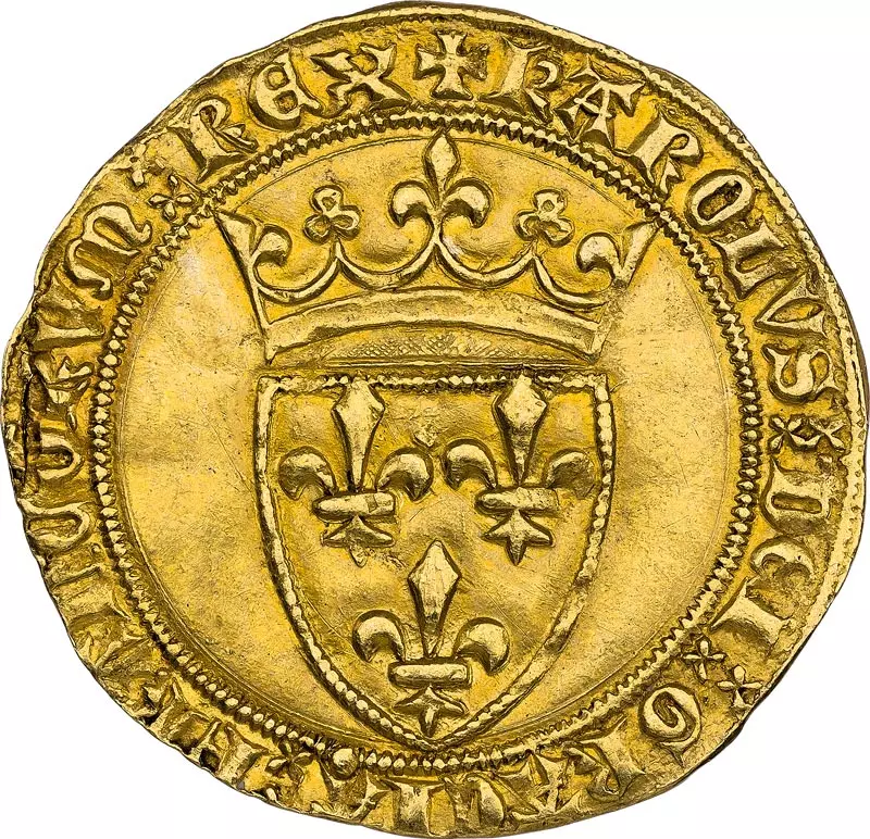 Ecu d'or à la couronne Frankreich König Karl VI. 1380 - 1422