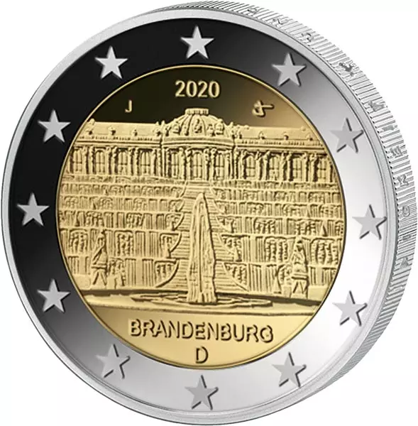 2 Euro BRD Brandenburg Sanssouci 2020 prägefrisch
