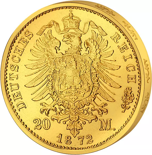 20 Mark Bayern König Ludwig II. 1872-1873 sehr schön