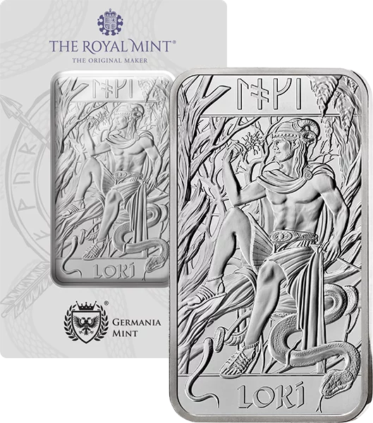 10 Unzen Silberbarren Norse Gods Loki