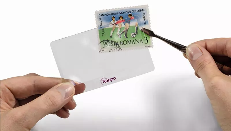 Visitenkarten-Lupe im neuen Reppa-Branding