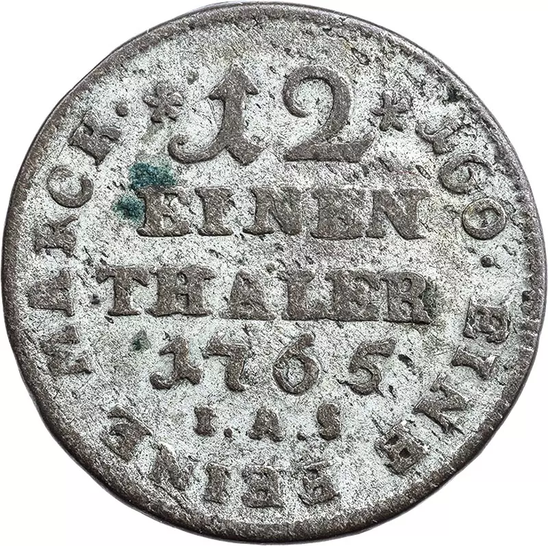 1/12 Taler Paderborn Bischof Wilhelm Anton von Asseburg 1764-1766 und 1776