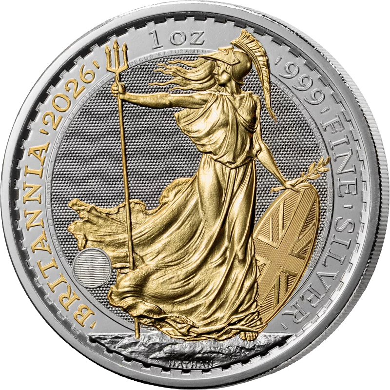 2 Pounds Großbritannien Britannia 2026 Shiny Gold Edition