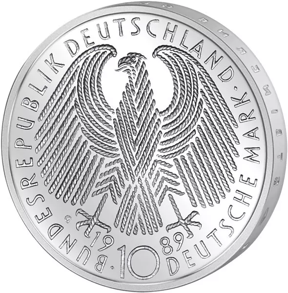 10 DM Münze BRD 40 Jahre BRD 1989 Stempelglanz