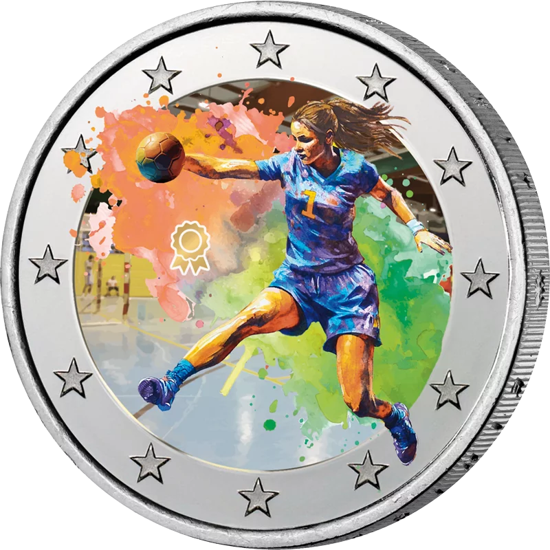 2-Euro-Künstlerausgabe Sport Handball