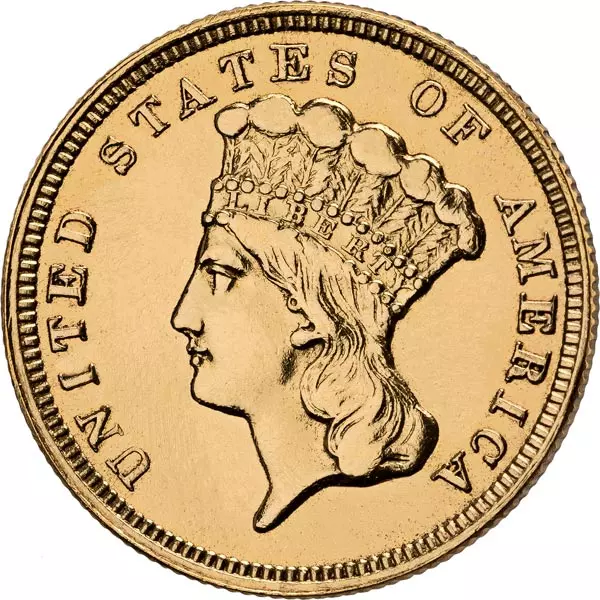 3 Dollars USA Indian Princess 1854-1889