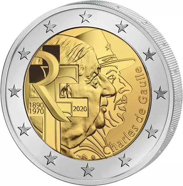 2 Euro Frankreich Charles de Gaulle 2020