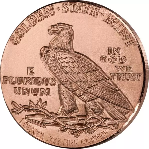 1 AVDP-Unze Kupfer Gedenkprägung Indian Head