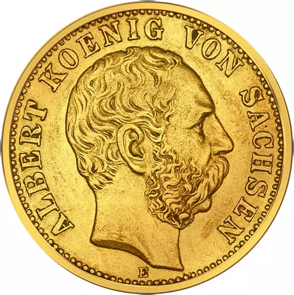 20 Mark Sachsen König Albert 1874-1878