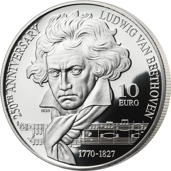 10 Euro Malta 250. Geburtstag Ludwig van Beethoven 2020