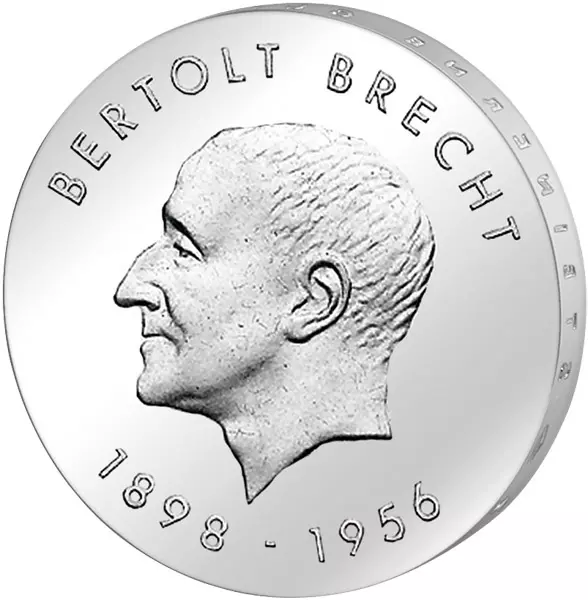 10 Mark DDR Bertolt Brecht 1973 Stempelglanz