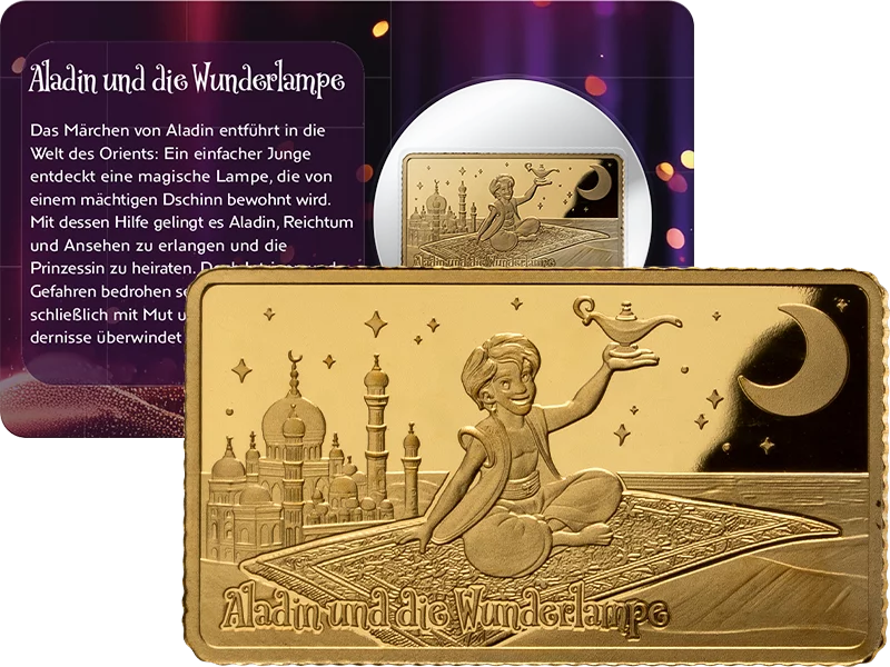 Goldbarren Goldener Märchenzauber - Aladin und die Wunderlampe 2025