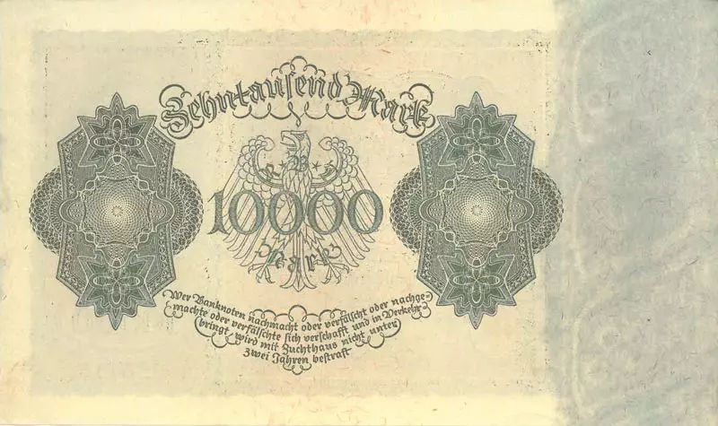 10.000 Mark Weimarer Republik Reichsbanknote 1922