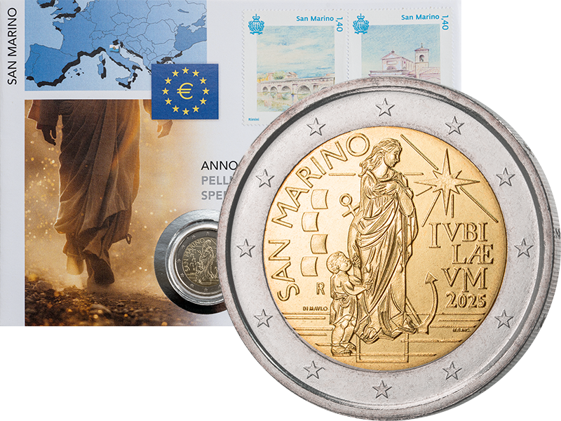2 Euro Numisbrief San Marino Heiliges Jahr 2025