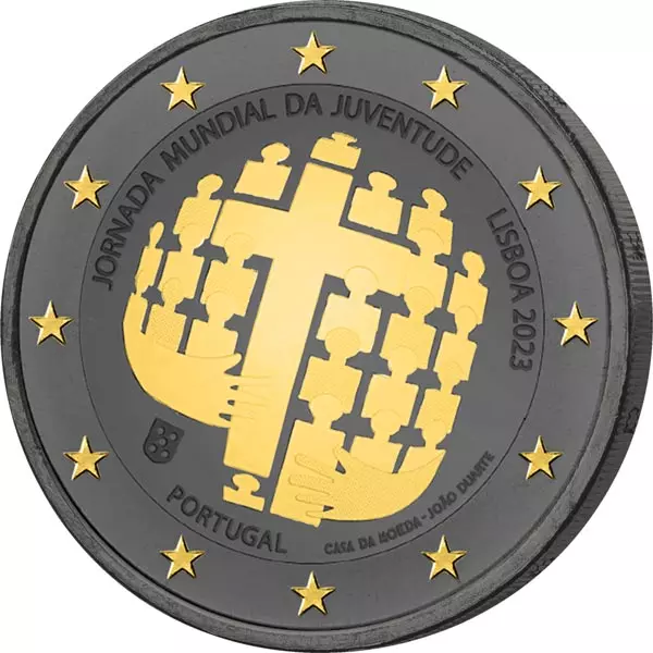 2 Euro Portugal Weltjugendtag Lissabon 2023 Golden Enigma Edition