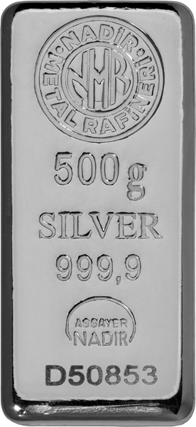 500 Gramm Silberbarren Nadir Metal Rafineri