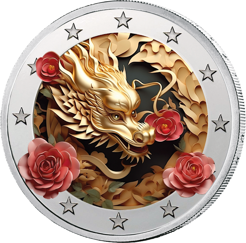 2-Euro-Künstlerausgabe Jahr des Drachen
