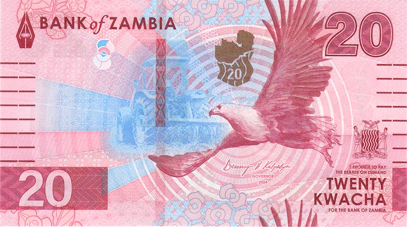 10 + 20 Kwacha Banknotensatz Sambia 2024