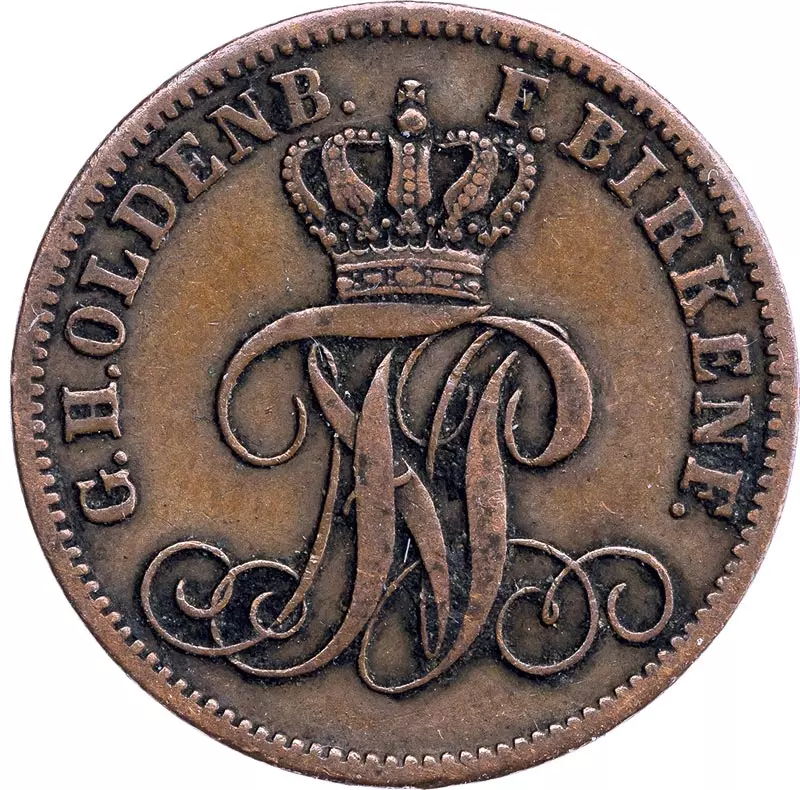 3 Pfennig Oldenburg Großherzog Nikolaus Friedrich Peter 1858