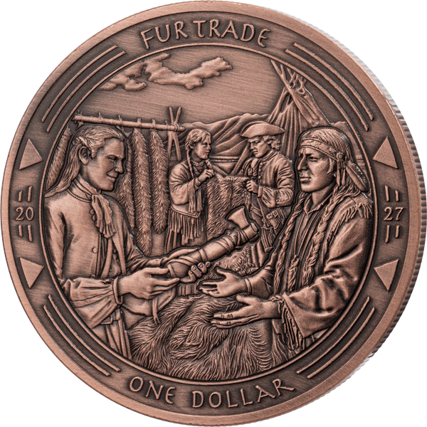 1 Dollar Oglala-Lakota-Siuox History of Sioux - Fur Trade 2027