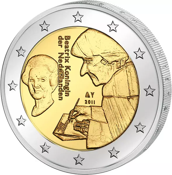 2 Euro Niederlande Erasmus von Rotterdam 2011