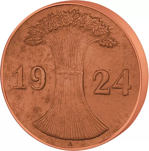 2 Rentenpfennig Weimarer Republik Ähren 1923-1924