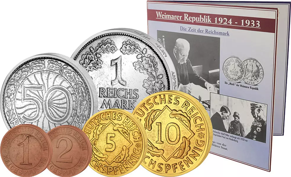 1 Reichspfennig bis 1 Reichsmark Weimarer Republik Wechselgeld 1924-1938