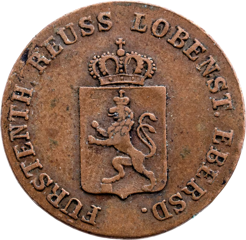1 Pfennig Reuß Fürst Heinrich LXXII. 1841 und 1844