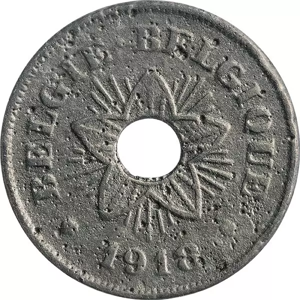 5 - 50 Cents Königreich Belgien Kursmünzensatz Notgeld 1915-1918