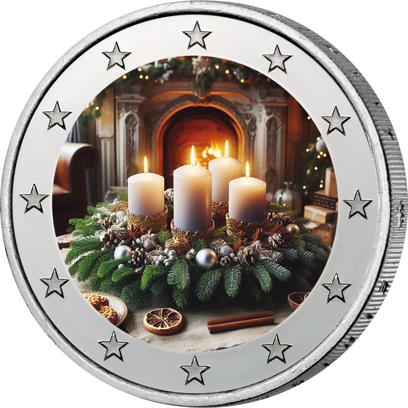 2-Euro-Künstlerausgabe Adventskranz
