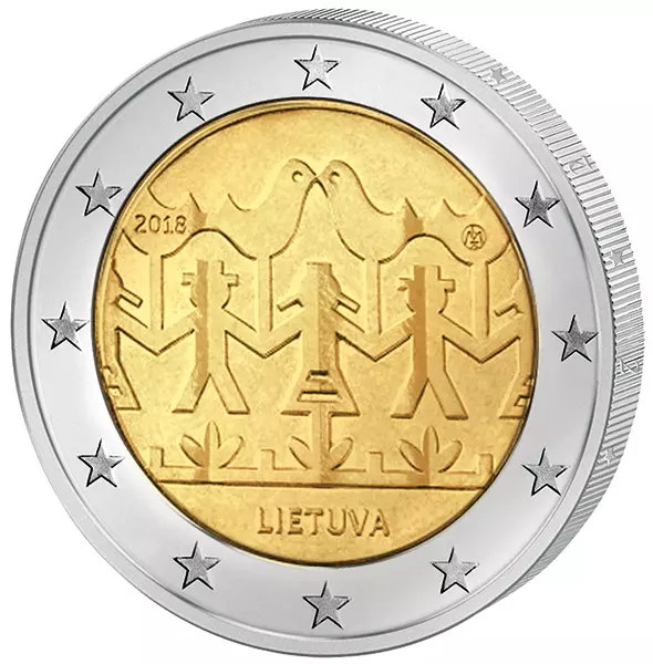 2 Euro Litauen Gesangs- und Tanzfestival 2018 2 Euro Litauen Gesangs- und Tanzfestival 2018