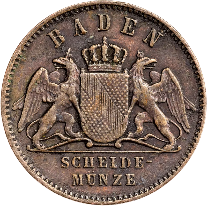 1 Kreuzer Baden Friedrich I. als Großherzog 1859 - 1871