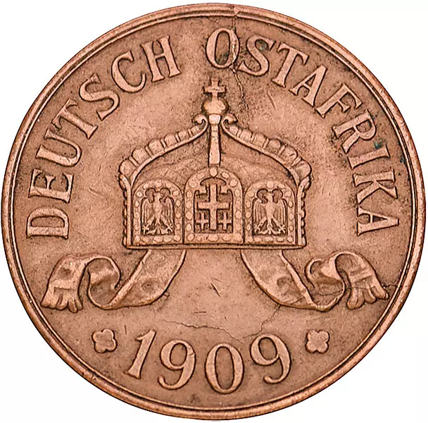 5 Heller Deutsch-Ostafrika Kaiserkrone 1908-1909