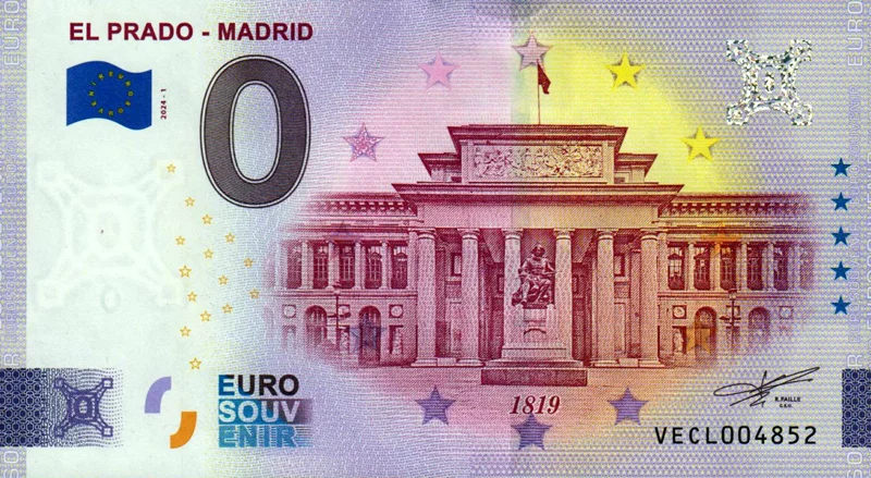 0-Euro-Banknote Spanien El Prado - Madrid 2024