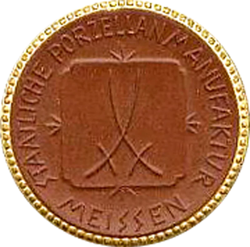 Porzellanmedaille Dresden auf die Jahresschau Deutscher Arbeit - Deutsche Erden