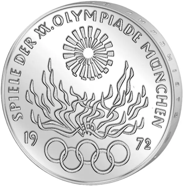 10 DM BRD Olympia VI - Olympisches Feuer 1972 vorzüglich bis Stempelglanz