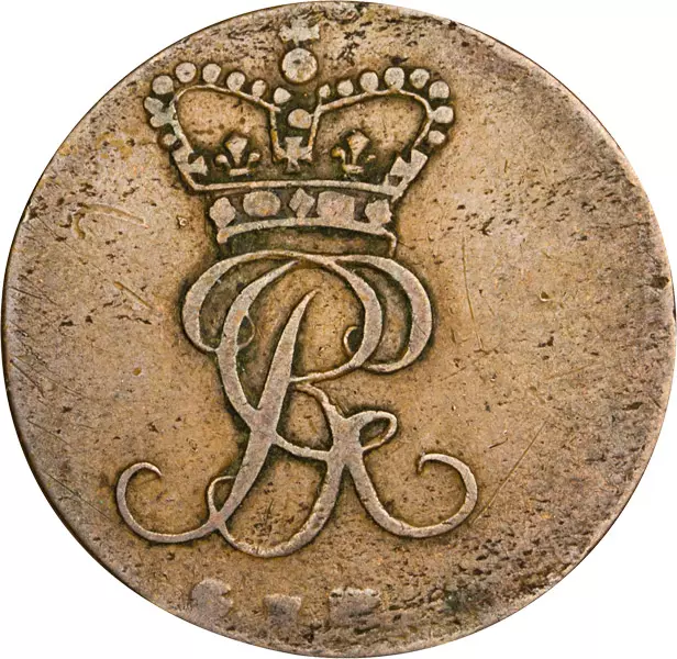 2 Pfenning Braunschweig-Calenberg-Hannover König Georg III. 1794-1807