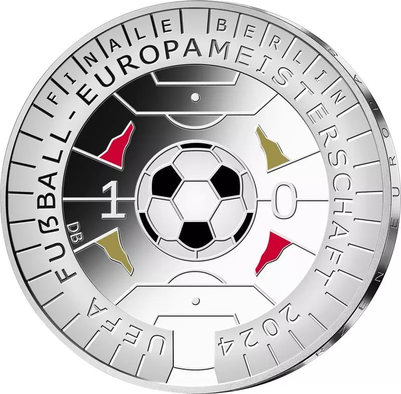2er Set 10 Dollars Salomonen UEFA Trophy inklusive 11 Euro BRD Fußball-EM 2024
