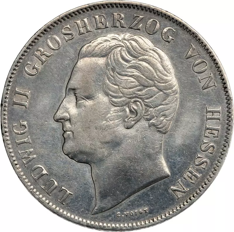 Doppelgulden Hessen-Darmstadt Großherzog Ludwig II. 1845-1847
