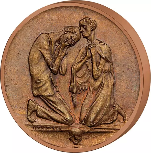 Bronzemedaille Sachsen Teuerung in Sachsen 1923
