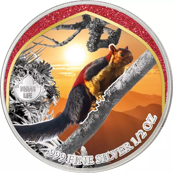 500 Francs Kamerun Mysterious Rhodium Indian Life - Königsriesenhörnchen 2024