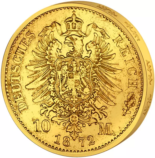 10 Mark Hessen Großherzog Ludwig III. 1872-1873 10 Mark Hessen Großherzog Ludwig III. 1872-1873