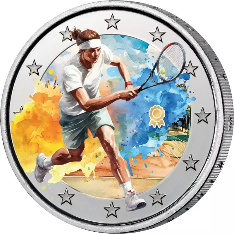 2-Euro-Künstlerausgabe Sport Tennis