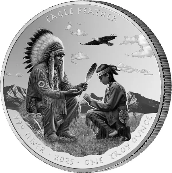 1 Dollar USA Eagle Feather 2025