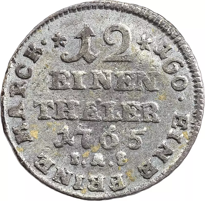 1/12 Taler Paderborn Bischof Wilhelm Anton von Asseburg 1764-1766 und 1776