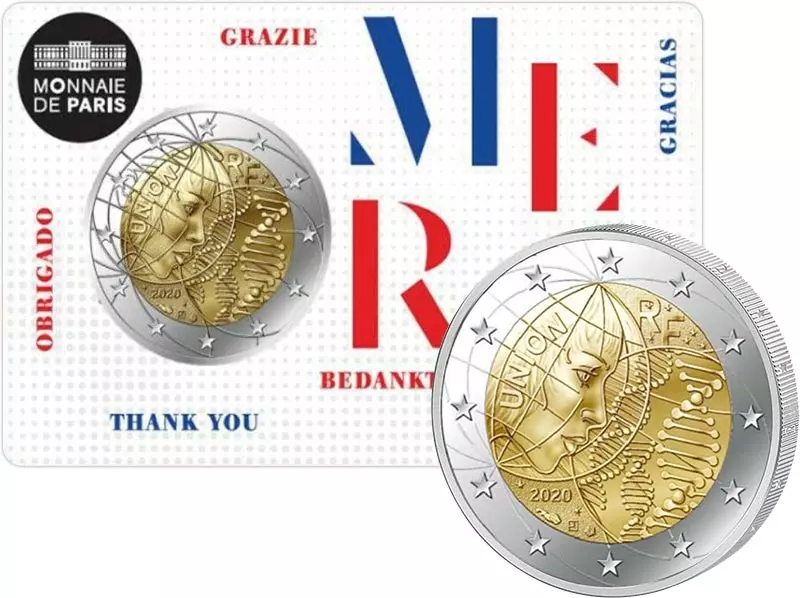 2 Euro Frankreich Medizinische Forschung - Merci 2020 2 Euro Frankreich Medizinische Forschung - Merci 2020