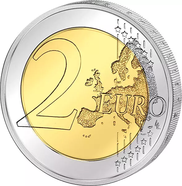 2 Euro Luxemburg 15 Jahre Thronbesteigung von Großherzog Henri 2015 prägefrisch