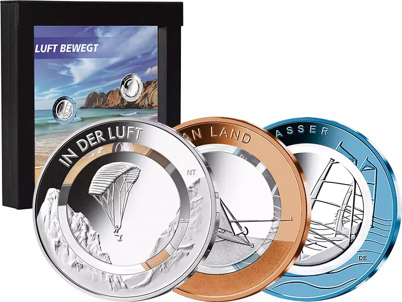 3 x 10 Euro Set BRD Luft bewegt 2019-2021
